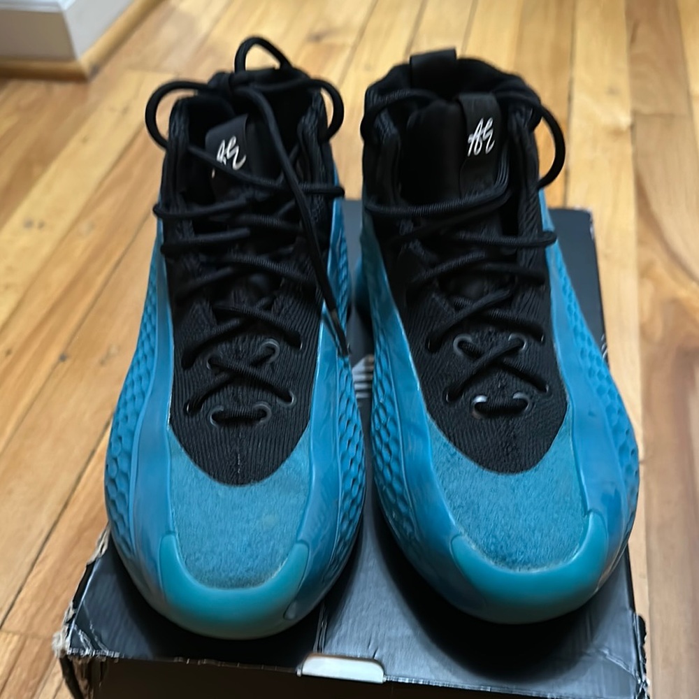 Anthony Edwards Black and Teal Sneakers
